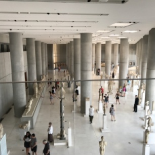 Selection of statues in the Acropolis Museum.